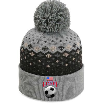 USA Soccer United States of America Flag The Baniff Cuffed Pom Beanie