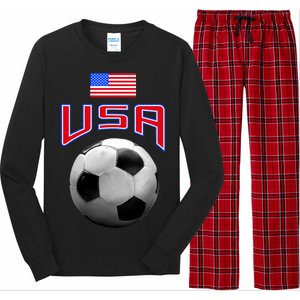 USA Soccer United States of America Flag Long Sleeve Pajama Set