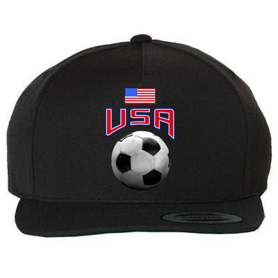 USA Soccer United States of America Flag Wool Snapback Cap