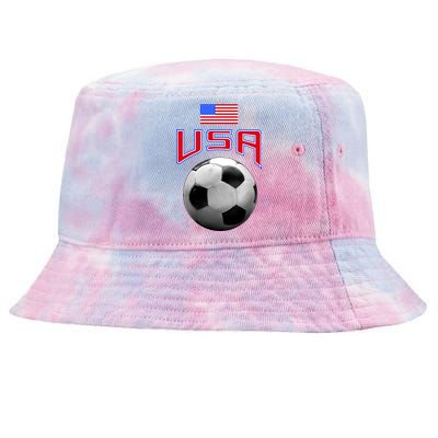 USA Soccer United States of America Flag Tie-Dyed Bucket Hat