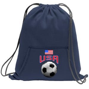 USA Soccer United States of America Flag Sweatshirt Cinch Pack Bag