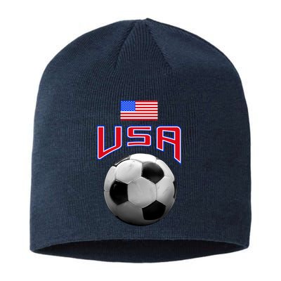 USA Soccer United States of America Flag Sustainable Beanie