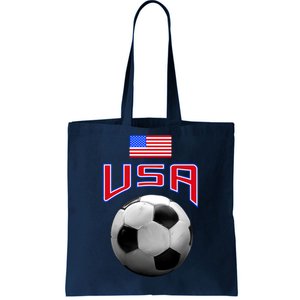 USA Soccer United States of America Flag Tote Bag