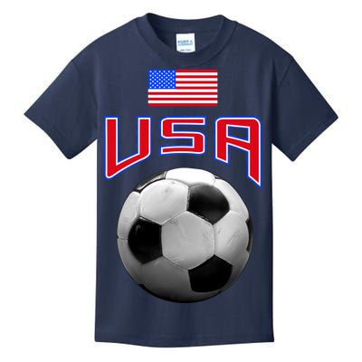 USA Soccer United States of America Flag Kids T-Shirt