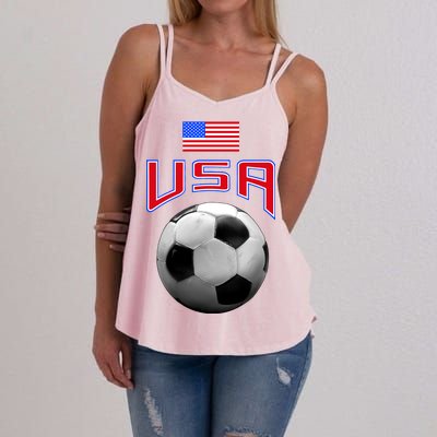 USA Soccer United States of America Flag Women's Strappy Tank