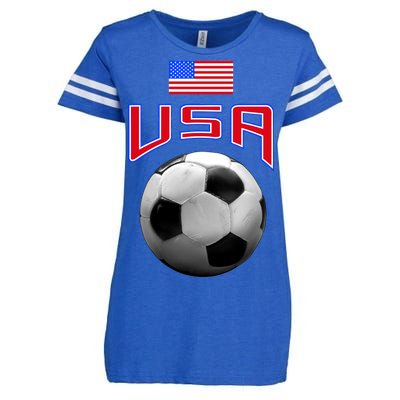 USA Soccer United States of America Flag Enza Ladies Jersey Football T-Shirt