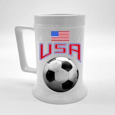 USA Soccer United States of America Flag Beer Stein