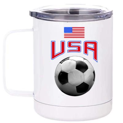 USA Soccer United States of America Flag 12 oz Stainless Steel Tumbler Cup