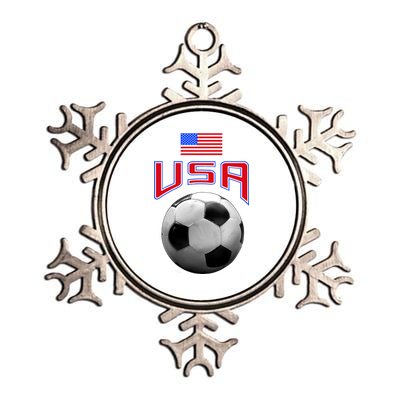 USA Soccer United States of America Flag Metallic Star Ornament