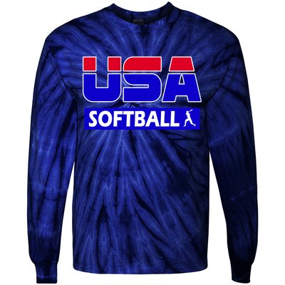 USA Softball Olympics Team Tie-Dye Long Sleeve Shirt