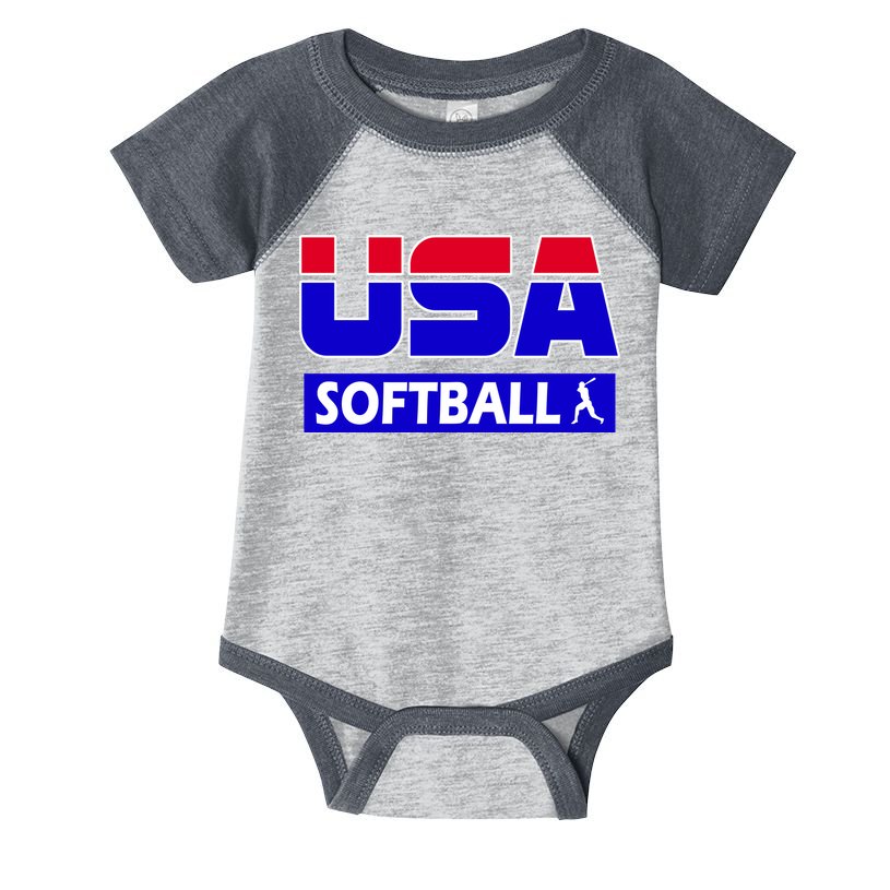 USA Softball Olympics Team Infant Baby Jersey Bodysuit