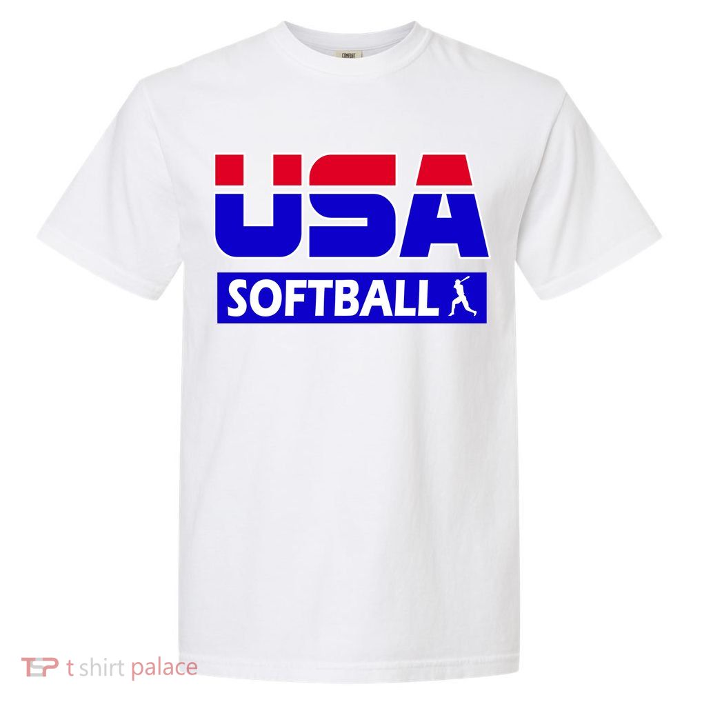 USA Softball Olympics Team Garment-Dyed Heavyweight T-Shirt