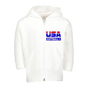 USA Softball Olympics Team Toddler Zip Fleece Hoodie