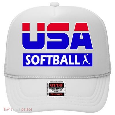 USA Softball Olympics Team High Crown Mesh Back Trucker Hat