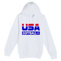 USA Softball Olympics Team Premium Pullover Hoodie