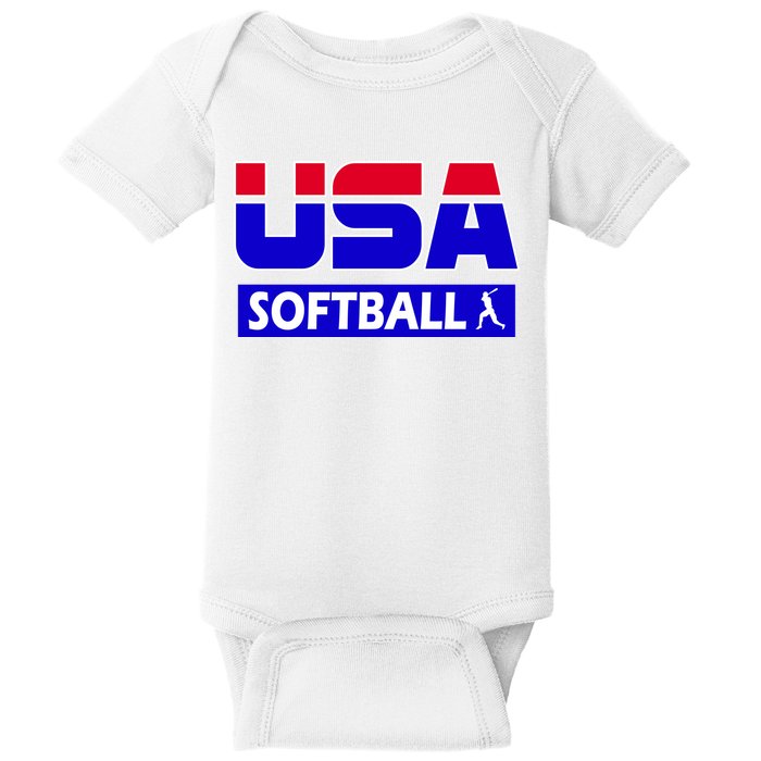 USA Softball Olympics Team Baby Bodysuit