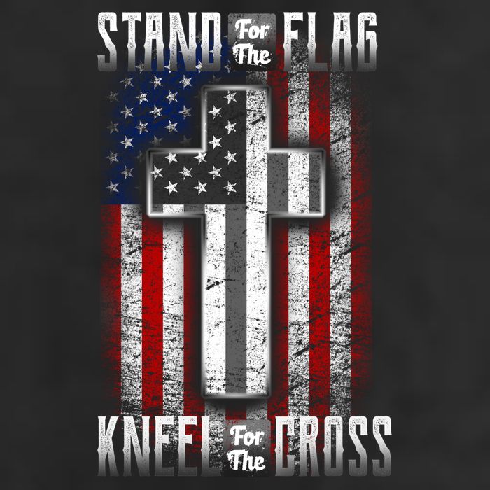 USA Stand For The Flag And Kneel For The Cross Cool Comfort Performance Bucket Hat