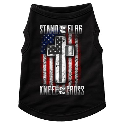 USA Stand For The Flag And Kneel For The Cross Doggie Tank