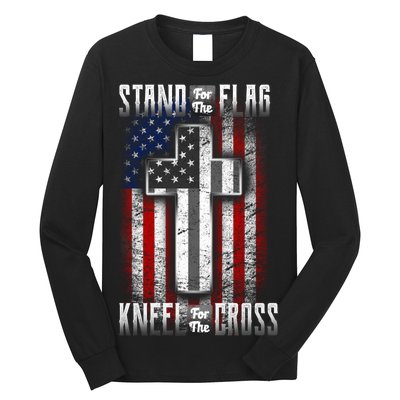 USA Stand For The Flag And Kneel For The Cross Long Sleeve Shirt