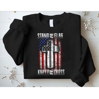 USA Stand For The Flag And Kneel For The Cross Sweatshirt
