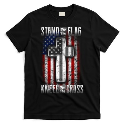 USA Stand For The Flag And Kneel For The Cross T-Shirt