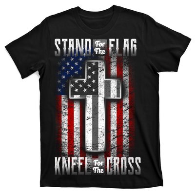 USA Stand For The Flag And Kneel For The Cross T-Shirt