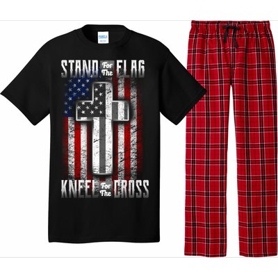 USA Stand For The Flag And Kneel For The Cross Pajama Set