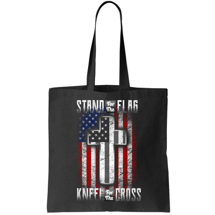 USA Stand For The Flag And Kneel For The Cross Bag