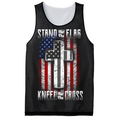 USA Stand For The Flag And Kneel For The Cross Mesh Reversible Basketball Jersey Tank