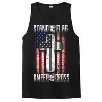 USA Stand For The Flag And Kneel For The Cross PosiCharge Competitor Tank