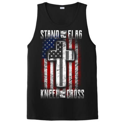 USA Stand For The Flag And Kneel For The Cross PosiCharge Competitor Tank