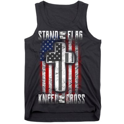 USA Stand For The Flag And Kneel For The Cross Tank Top