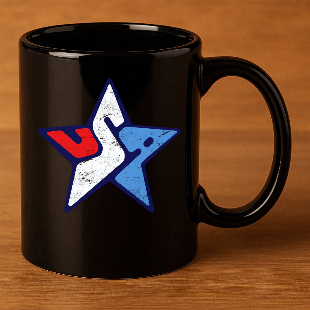 USA Star Logo 11oz C Handle Ceramic Mug