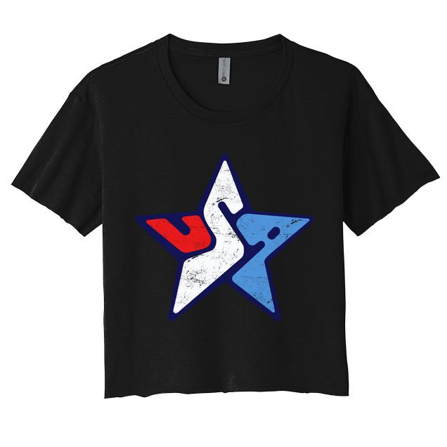 USA Star Logo Crop Top