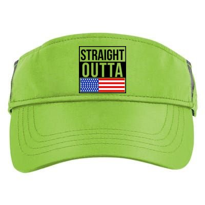 USA Straight Outta United States of America 4th of July Adult Drive Performance Visor