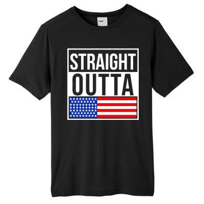 USA Straight Outta United States of America 4th of July Tall Fusion ChromaSoft Performance T-Shirt