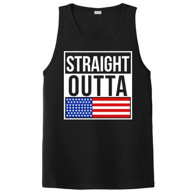 USA Straight Outta United States of America 4th of July PosiCharge Competitor Tank