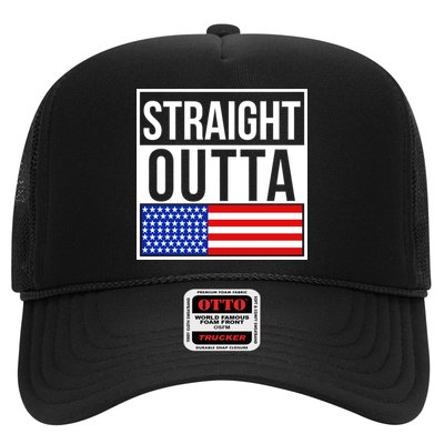USA Straight Outta United States of America 4th of July Trucker Hat