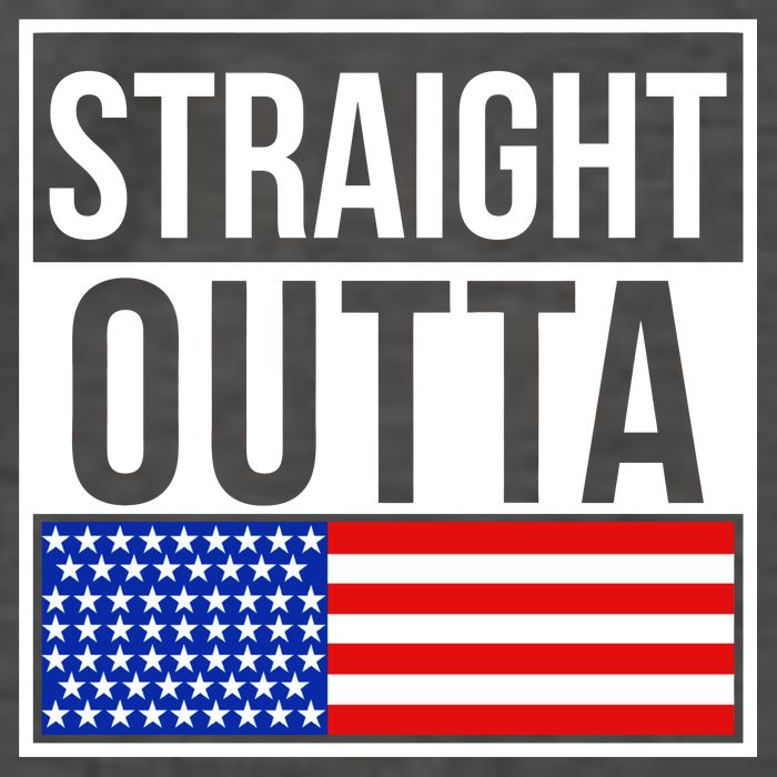 USA Straight Outta United States of America 4th of July Vector Backpack