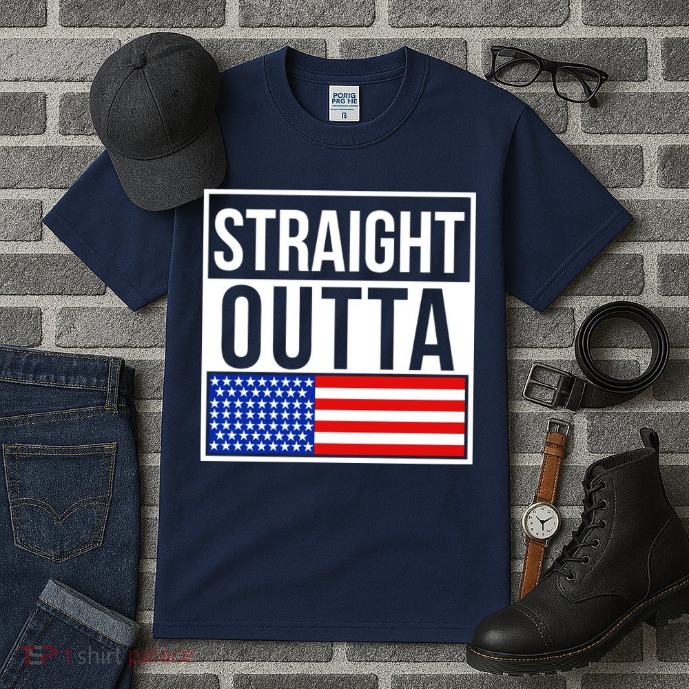 USA Straight Outta United States of America 4th of July Tall T-Shirt