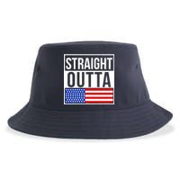 USA Straight Outta United States of America 4th of July Sustainable Bucket Hat