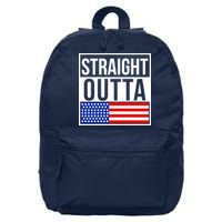 USA Straight Outta United States of America 4th of July 16 in Basic Backpack