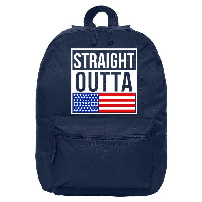 USA Straight Outta United States of America 4th of July 16 in Basic Backpack