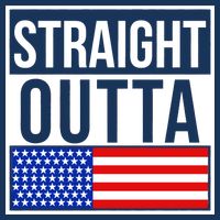 USA Straight Outta United States of America 4th of July 16 in Basic Backpack