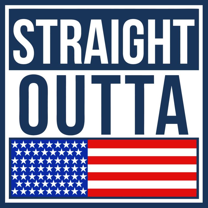 USA Straight Outta United States of America 4th of July 16 in Basic Backpack