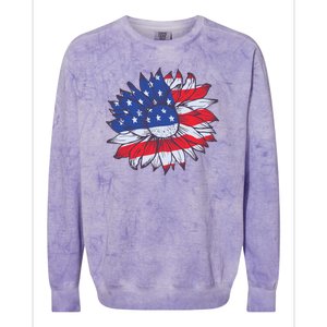 USA Sunflower Colorblast Crewneck Sweatshirt