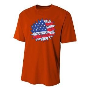 USA Sunflower Performance Sprint T-Shirt