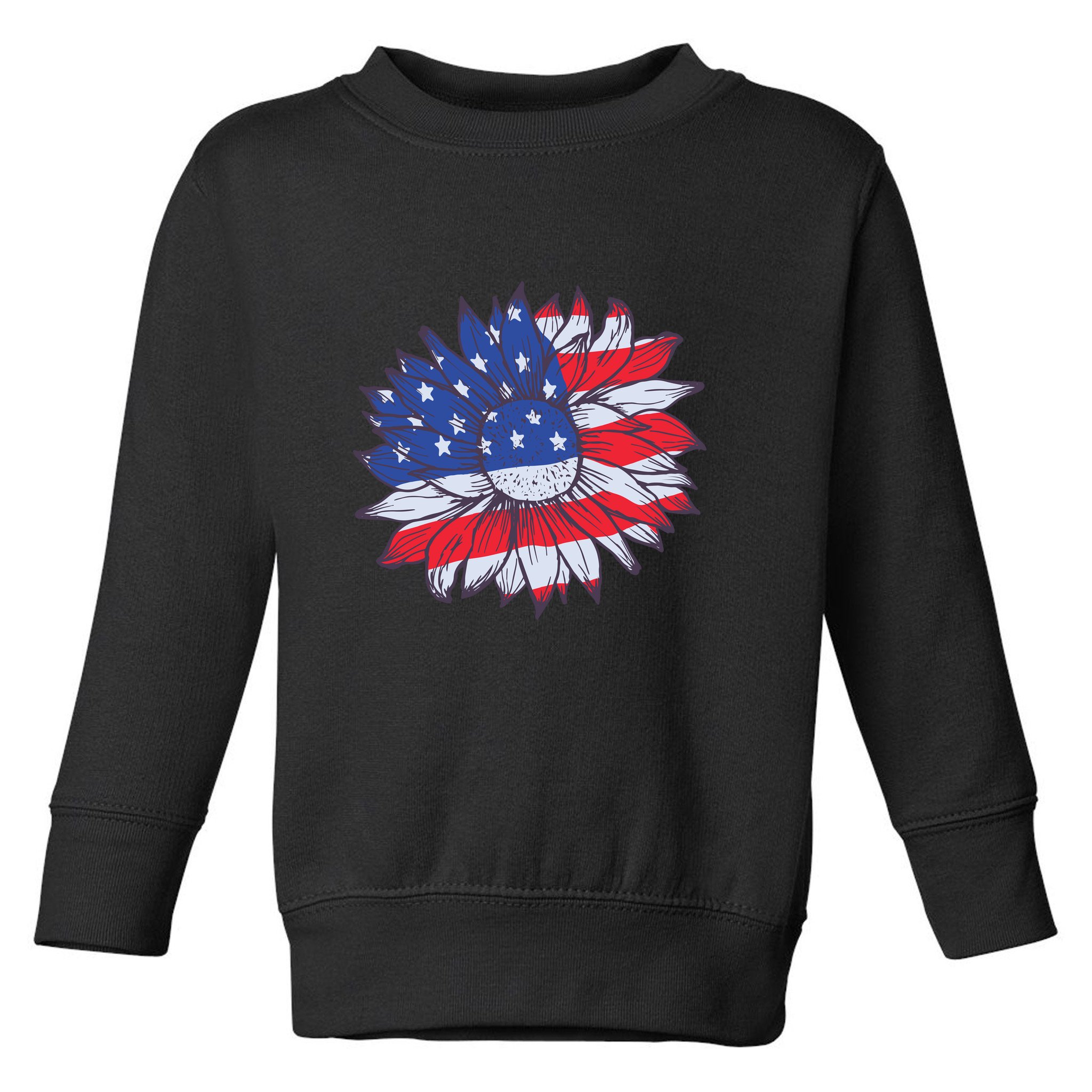 USA Sunflower Toddler Sweatshirt