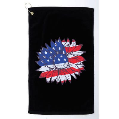 USA Sunflower Golf Towel