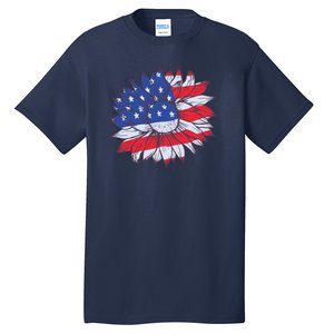 USA Sunflower Tall T-Shirt